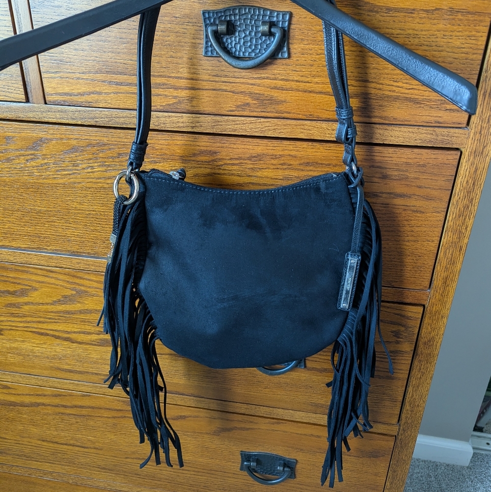 Black Fringe Shoulder Bag